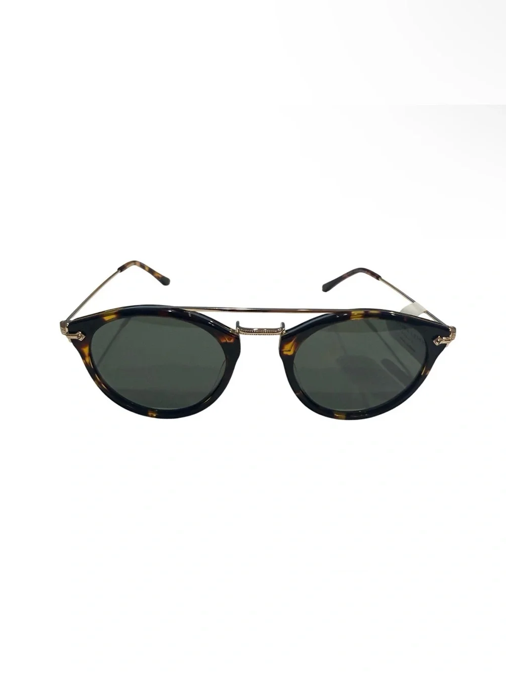NEW Carolina Lemke Pax Demi Tortoiseshell Gold Accent Aviator Sunglasses CL9039